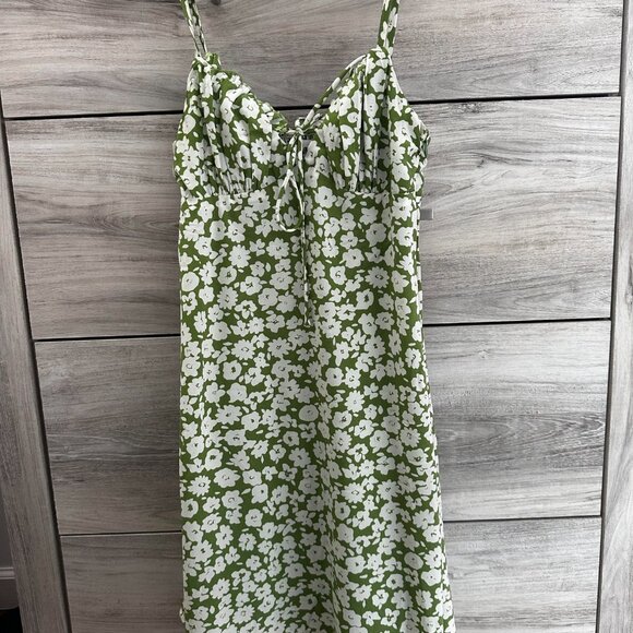 Tasmin Mini Dress Green Floral Eco (size 4) - Picture 2 of 3